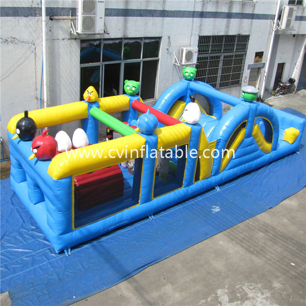 angry bird inflatable obstacle course
