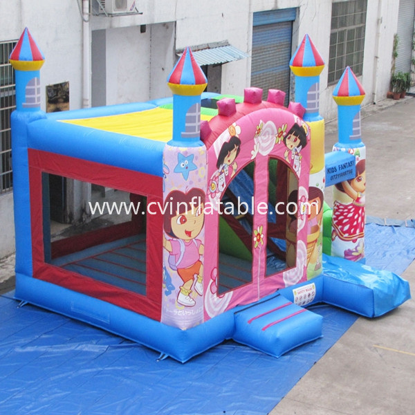 girl princess bouncy castle slide