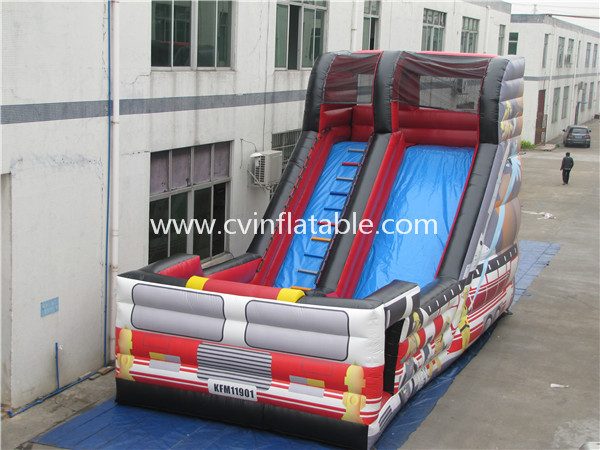 inflatable fire truck slide