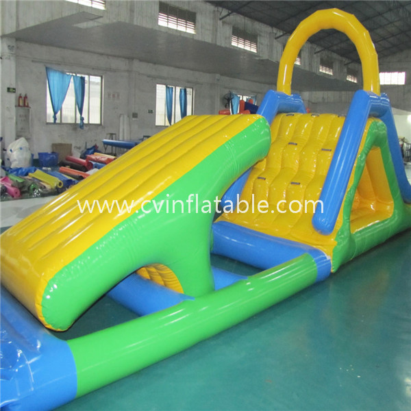 inflatable water floating slide obstacle game