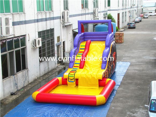 inflatable slide with pool (9)