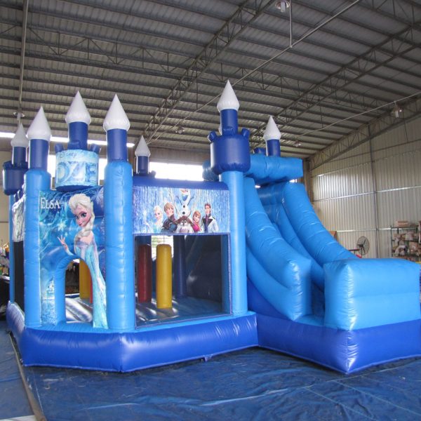 frozen inflatable bouncy castle slide combo