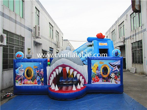 inflatable shark bouncer playground (2)