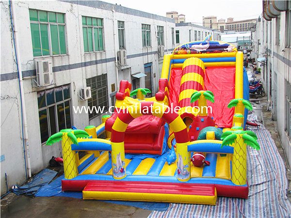 inflatable giant slide playground
