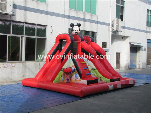 inflatable mickey mouse slide with pool (4)