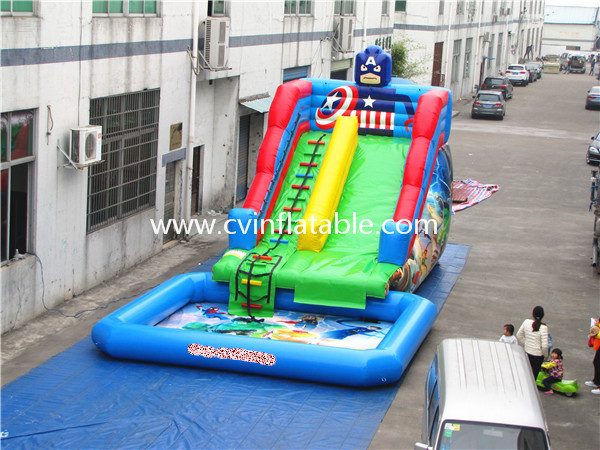 inflatable slide with pool (3)