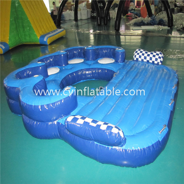 inflatable water floating bed island