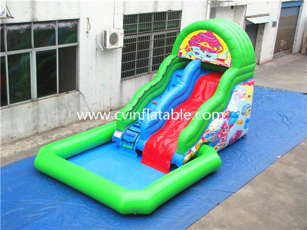 inflatable water slide with pool (4)