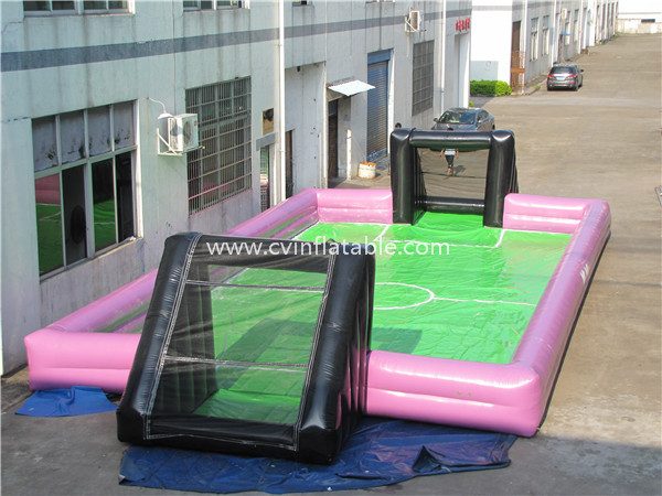 inflatable soap football field