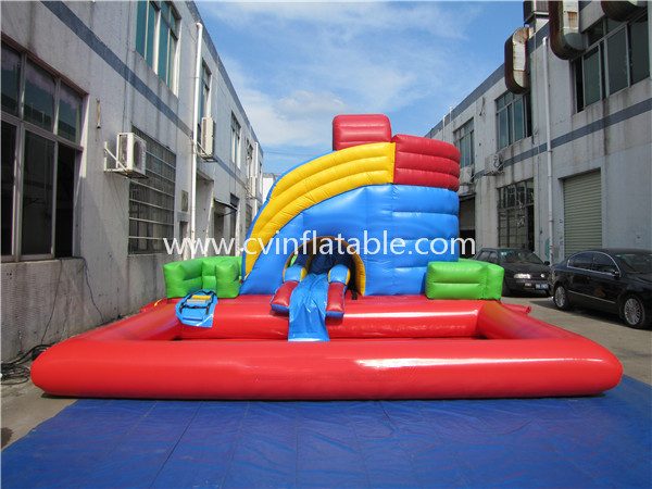inflatable water slide with pool (20)