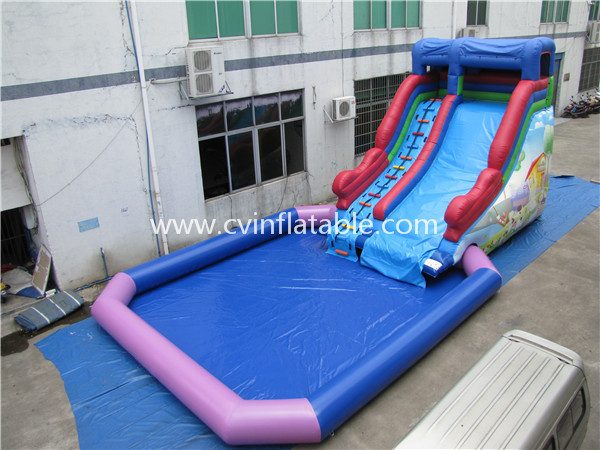 inflatable water slide with pool (23)