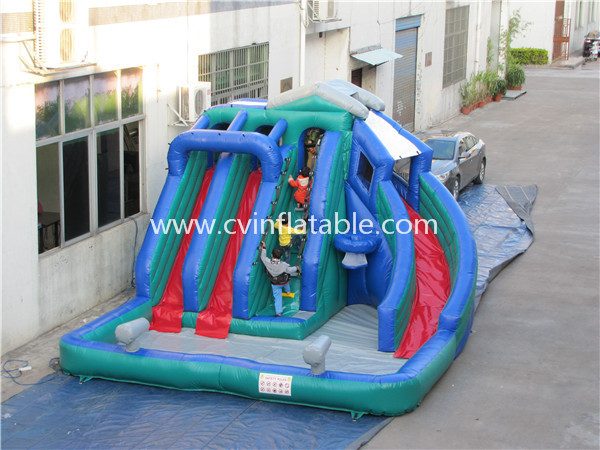 inflatable water slide with pool (3)