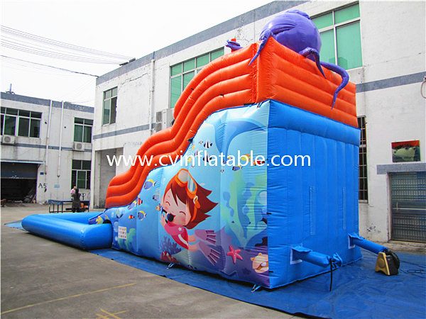 inflatable slide with pool (5)
