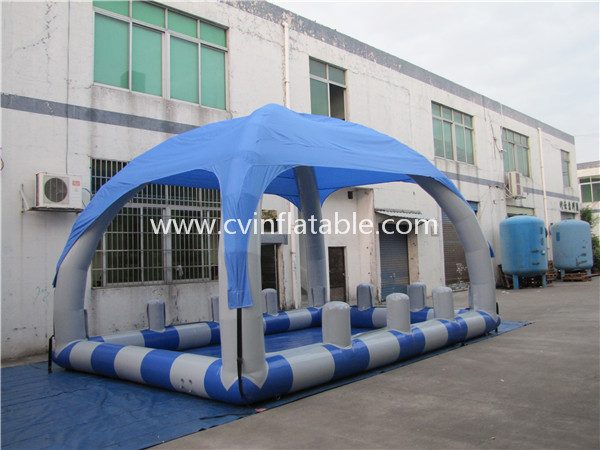 inflatable water pool with tent (2)
