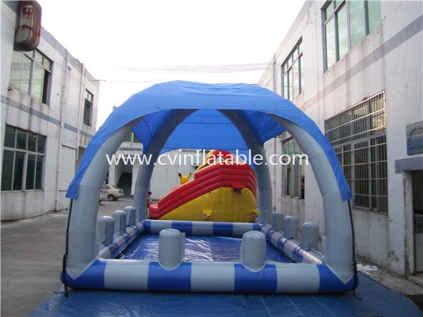 inflatable water pool with tent (3)