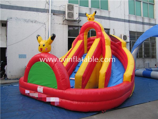 inflatable water slide pool