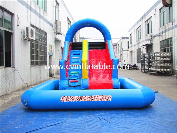 inflatable water slide with pool (2)